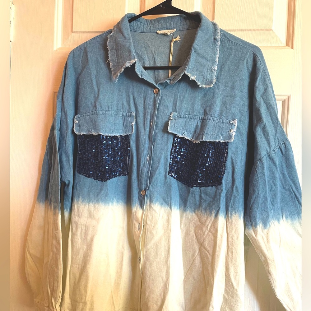JodiFL long sleeve button with sequins - Picture 3 of 4